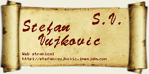 Stefan Vujković vizit kartica